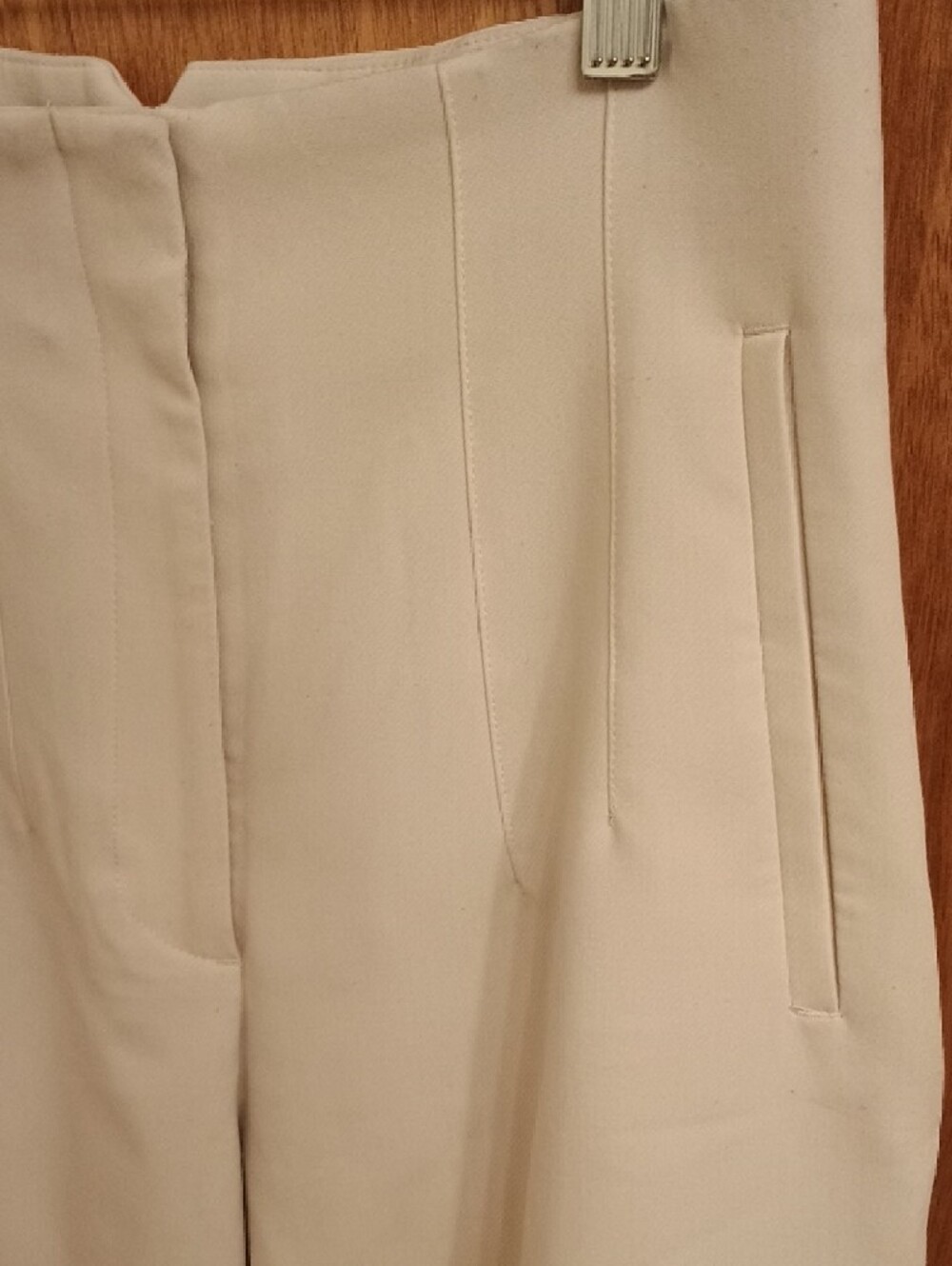 Zara Beige High-Waist Tailored Trousers - Picture 4 of 9